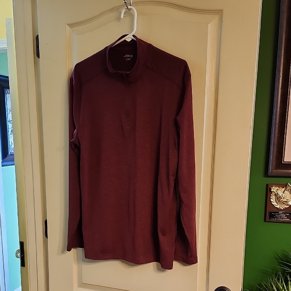 BCG MAROON LONG SLEEVE ATHLETIC SHIRT